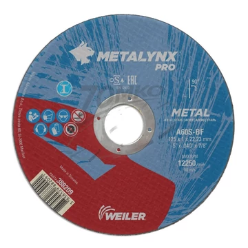 METALYNX PRO (SWATYCOMET) METAL vágókorong 115x1,0x22,2 A60T-BF METALYNX PRO (SWATYCOMET) METAL vágókorong 115x1,0x22,2 A60T-BF