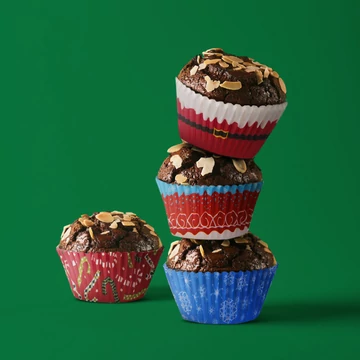 Muffin papír szett - karácsonyi - 100 db / csomag Muffin papír szett - karácsonyi - 100 db / csomag