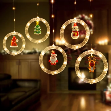LED-es fényfüggöny - mikulás - 1,8 x 0,5 m - 125 melegfehér LED - 58918 LED-es fényfüggöny - mikulás - 1,8 x 0,5 m - 125 melegfehér LED - 58918