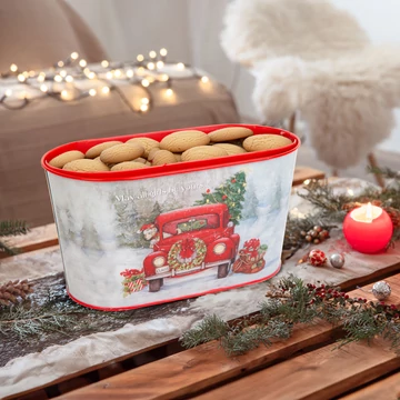 Karácsonyi fém kosár - autós - 23 x 11,5 x 11,5 cm Karácsonyi fém kosár - autós - 23 x 11,5 x 11,5 cm