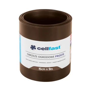 Cellfast egyenes kerti ágyásszegély barna 15cm/9m 30-212H Cellfast egyenes kerti ágyásszegély barna 15cm/9m 30-212H