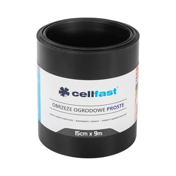 Cellfast egyenes kerti ágyásszegély fekete 15cm/9m 30-232H Cellfast egyenes kerti ágyásszegély fekete 15cm/9m 30-232H