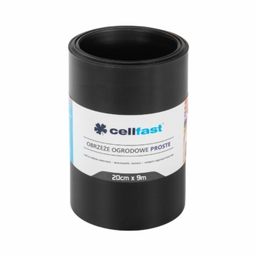 Cellfast egyenes kerti ágyásszegély fekete 20cm/9m 30-233H