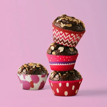 Muffin papír szett - szív - 100 db / csomag Muffin papír szett - szív - 100 db / csomag