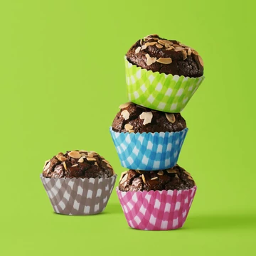 Muffin papír szett - kockás - 100 db / csomag Muffin papír szett - kockás - 100 db / csomag