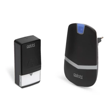 Delight Kinetic elem- és vezeték nélküli csengő fekete IP44 55342BK Delight Kinetic elem- és vezeték nélküli csengő fekete IP44 55342BK