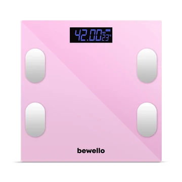 Bewello okos személymérleg üveg 180kg elemes BW3015 Bewello okos személymérleg üveg 180kg elemes BW3015