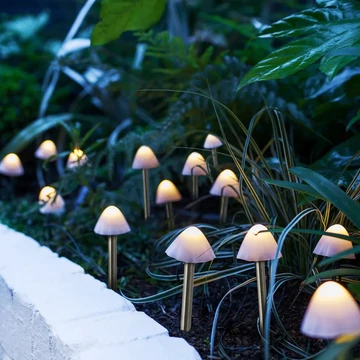 Garden of Eden LED-es szolár lámpa - 12 db mini gomba - melegfehér - 28,5 cm x 4 m 11243 Garden of Eden LED-es szolár lámpa - 12 db mini gomba - melegfehér - 28,5 cm x 4 m 11243