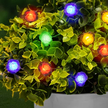Family Decor LED szolár fényfüzér - virág - 2,3 m - 20 LED - színes 58218B Family Decor LED szolár fényfüzér - virág - 2,3 m - 20 LED - színes 58218B
