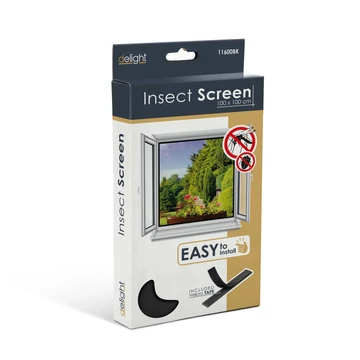 Delight szúnyogháló ablakra 100x100 cm-fekete 11600BK