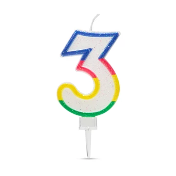 Tortagyertya- színes, 3 56181-3 Tortagyertya- színes, 3 56181-3