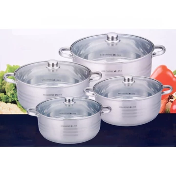 BL-1465 Rozsdamentes lábas szett 6 - 7,5 - 9 - 11,5 liter