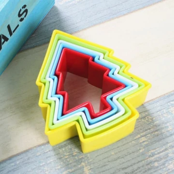 Karácsonyfa 5-db-os műanyag sütikiszúró GLR