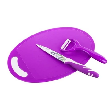 Kerámia kés+hámozó+vágódeszka (Levendula) Kerámia kés+hámozó+vágódeszka (Levendula)