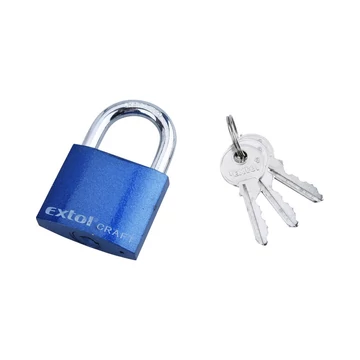 Extol Craft kék vas lakat 50mm 3 db kulcs 77030