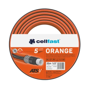 Cellfast Orange ATSV 5 rétegű kerti locsolótömlő 1/2" 25m 15-002 Cellfast Orange ATSV 5 rétegű kerti locsolótömlő 1/2" 25m 15-002