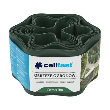 Cellfast kerti ágyásszegély sötét zöld 10cm/9m 30-021H Cellfast kerti ágyásszegély sötét zöld 10cm/9m 30-021H