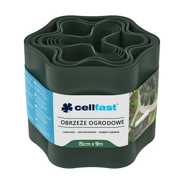 Cellfast kerti ágyásszegély sötét zöld 15cm/9m 30-022H Cellfast kerti ágyásszegély sötét zöld 15cm/9m 30-022H