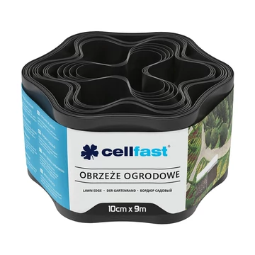 Cellfast kerti ágyásszegély fekete 10cm/9m 30-031H Cellfast kerti ágyásszegély fekete 10cm/9m 30-031H