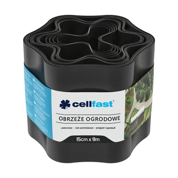 Cellfast kerti ágyásszegély fekete 15cm/9m 30-032H Cellfast kerti ágyásszegély fekete 15cm/9m 30-032H