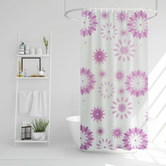 Family zuhanyfüggöny - virág mintás - 180 x 180 cm 11528A