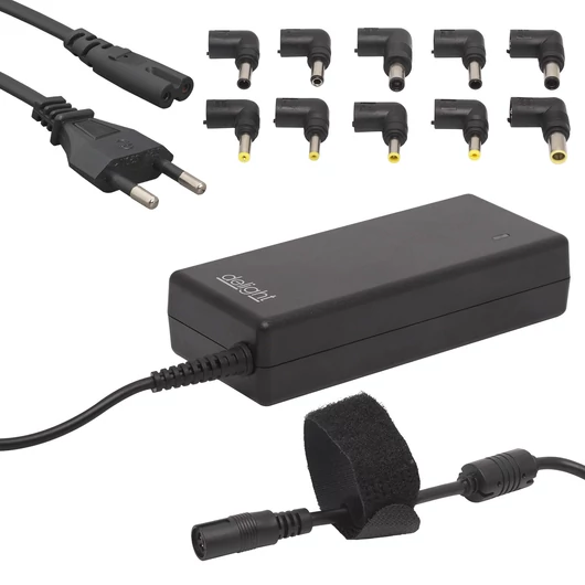 Delight univerzális laptop/notebook töltő adapter tápkábellel 55360