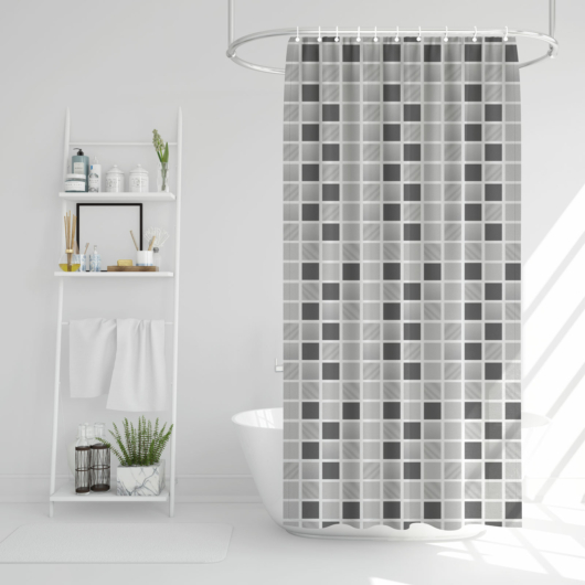 Family zuhanyfüggöny - négyzet mintás - 180 x 180 cm  11528C