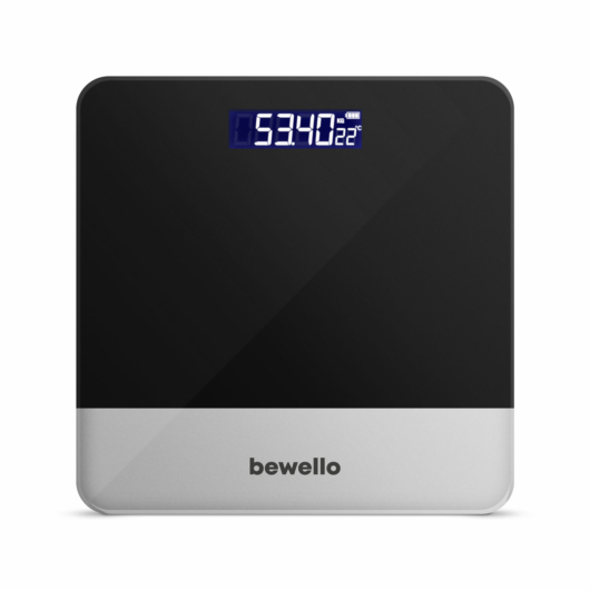 Bewello személymérleg - 180 kg - elemes - fekete / szürke BW3010GY