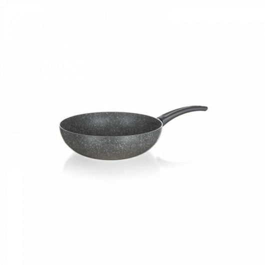 Tapadásmentes wok gránit bevonattal-28 cm, szürke