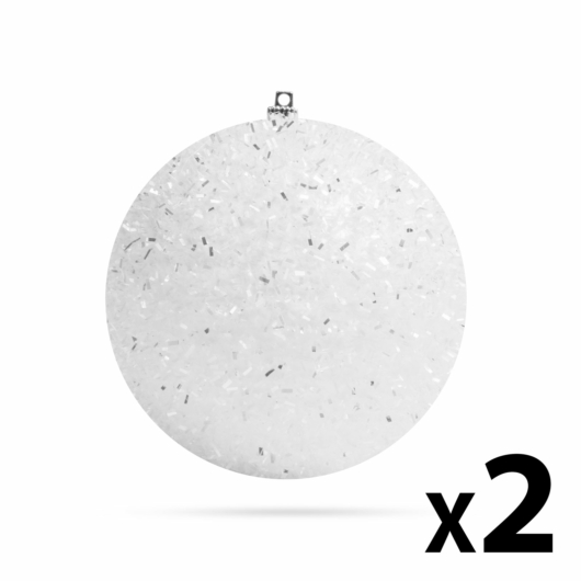 Family Christmas akasztható dekor hógömb 10 cm 2 db / csomag 58221D