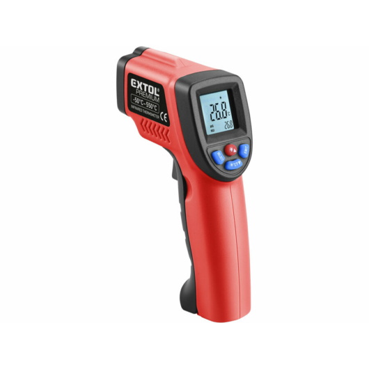 Extol Premium infravörös termométer digitális hőmérő LCD kijelzővel -50°C~ +550°C 8831302