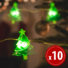 Kép 1/3 -  LED fényfüzér - karácsonyfa - 10 LED - 1,2 méter - melegfehér - 2 x AA  58922