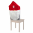 Kép 2/3 - Karácsonyi székdekor - skandináv manó - 50 x 60 cm - piros/szürke 58735A 