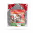 Kép 3/3 - Karácsonyi székdekor - skandináv manó - 50 x 60 cm - piros/szürke 58735B 
