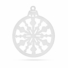 Kép 2/2 - Karácsonyi dekor - gömbdísz - 36,5 x 44 cm - fehér / arany 58624AC