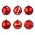 Kép 2/7 -   Karácsonyfadísz szett - gömbdísz - piros - 6 db / csomag  58763C