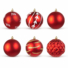Kép 2/7 -   Karácsonyfadísz szett - gömbdísz - piros - 6 db / csomag  58763C